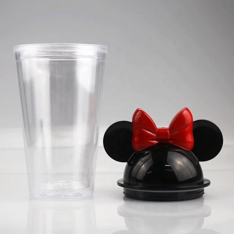 ➡ Vaso de doble pared de #minniemouse #DekoraVinyl #personalizado